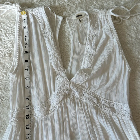 Koton White Midi Summer Boho Vacation Dress Medium - Picture 6 of 10